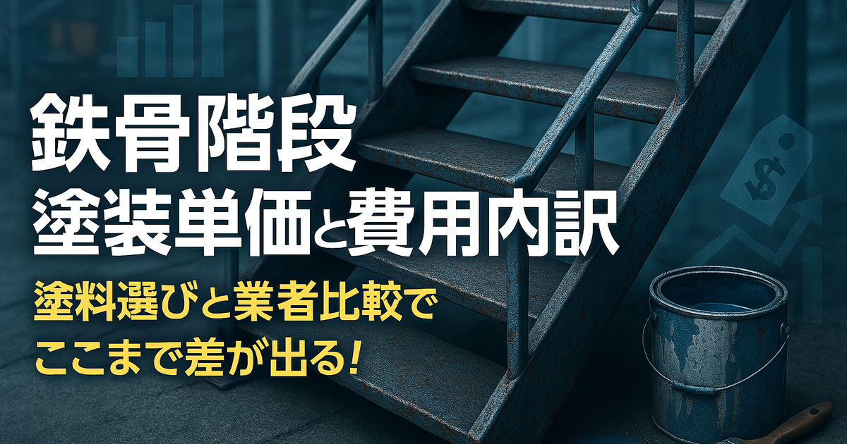 鉄骨階段塗装単価の相場と費用内訳｜塗料選びと業者比較で差が出る理由 