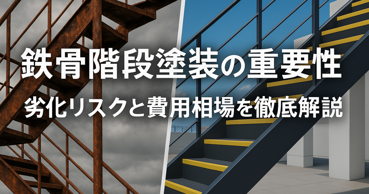 鉄骨階段塗装の重要性｜劣化リスクと費用相場を徹底解説 | 工務店の 